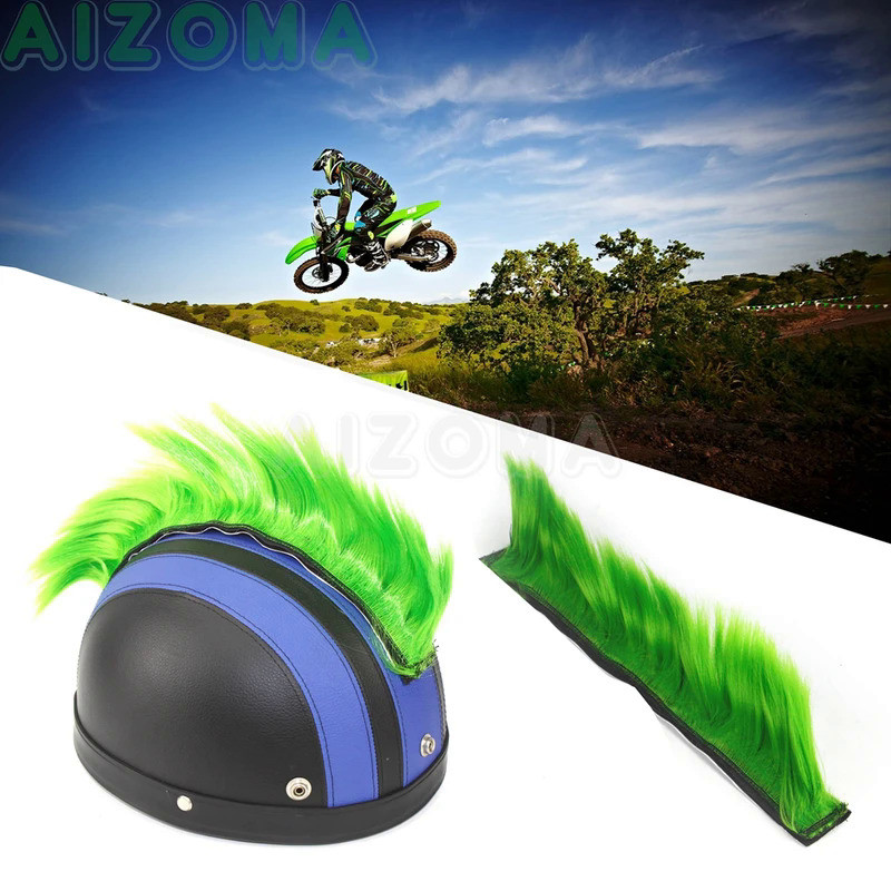 Mo Dirt Racing Bike Mohawk Wig Helmet Punk Hair Ski Snowboard Paintball Bike Skateboard Race Helmets