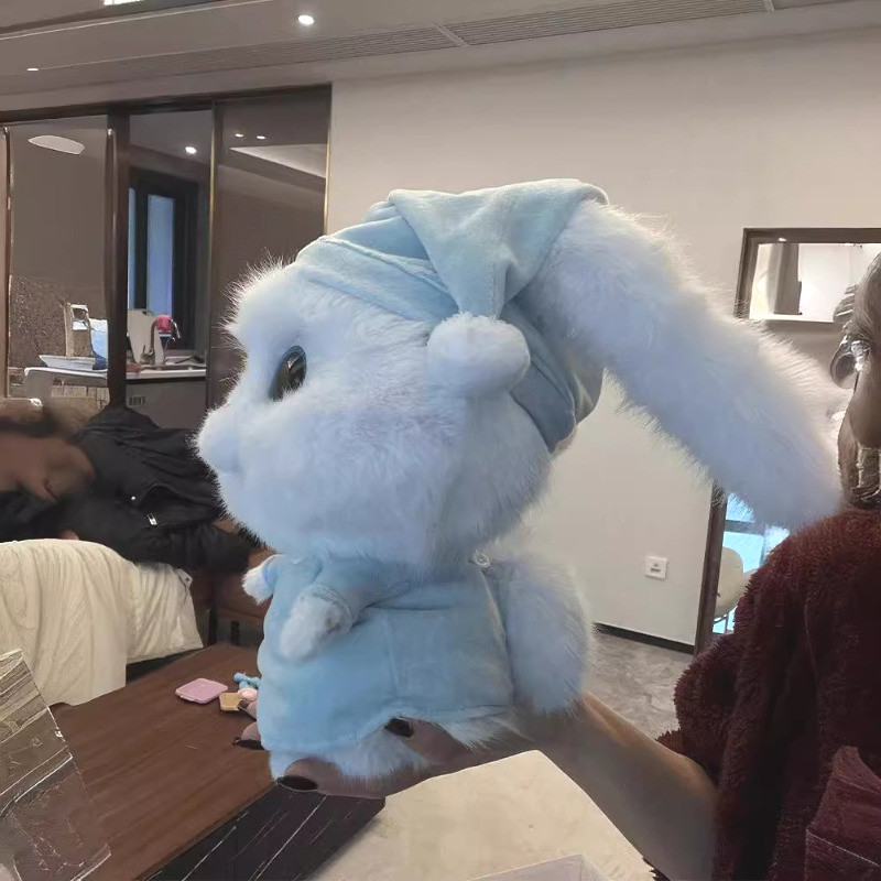 Rabbit Boss 35CM ตุ๊กตากระต่าย ตุ๊กตากระต่ายสโนว์บอล ตกแต่งแครอท นุ่มและน่ารัก  ของขวัญวันเกิดสำหรับสาว ๆ - รูปที่ 5