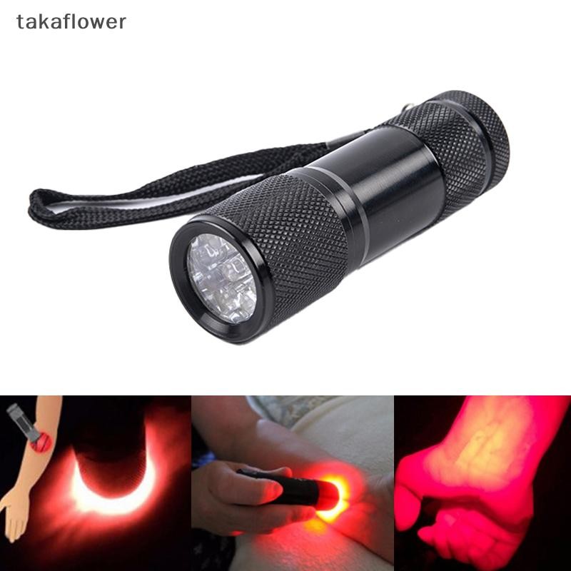Takaflower ไฟฉาย LED สีแดง หลอดเลือดดําอินฟราเรด Imaging 625nm ไฟสีแดง 9 ไฟฉาย LED Vein Finder ใหม่