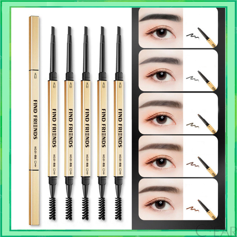 Double HEAD ดินสอเขียนคิ้วติดทนนานกันน้ำ 3 สี Eye Brow ปากกา Tint มาสคาร่าเพิ่มเครื่องสำอางความงามผู้หญิงแต่งหน้า