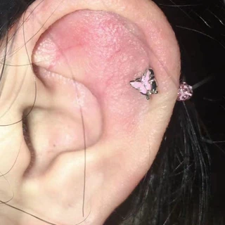 Roselife 1PC คริสตัลโบว์ผีเสื้อ Star สกรู Pierced ต่างหูสําหรับผู้หญิงสาวแฟชั่นหู Studs เครื่องประดับ