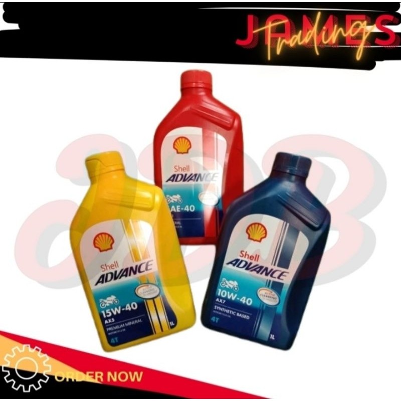 เชลล์ แอดวานซ์ AX5 15w-40 น้ำมันเครื่องรถมอเตอร์ไซค์ ขนาด1ลิตร