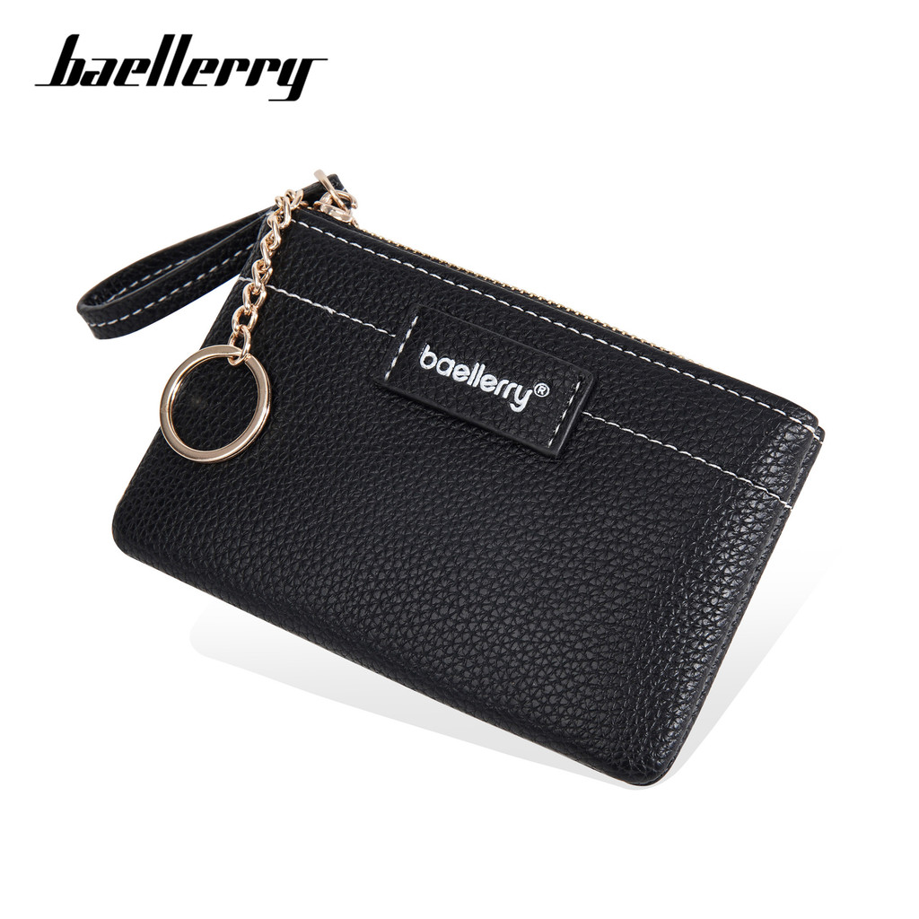 แบลเลอร์รี่ แฟชั่นหลากสีลายลิ้นจี่ซิปขนาดกะทัดรัดกระเป๋าใส่เหรียญหญิง