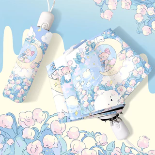 ร่มอัตโนมัติ ร่มกันฝนกันแดดกัน UV สีพื้น ทันสมัย พกพาสะดวก ร่มน้ำหนักเบา Umbrella ระบบกางออโต้