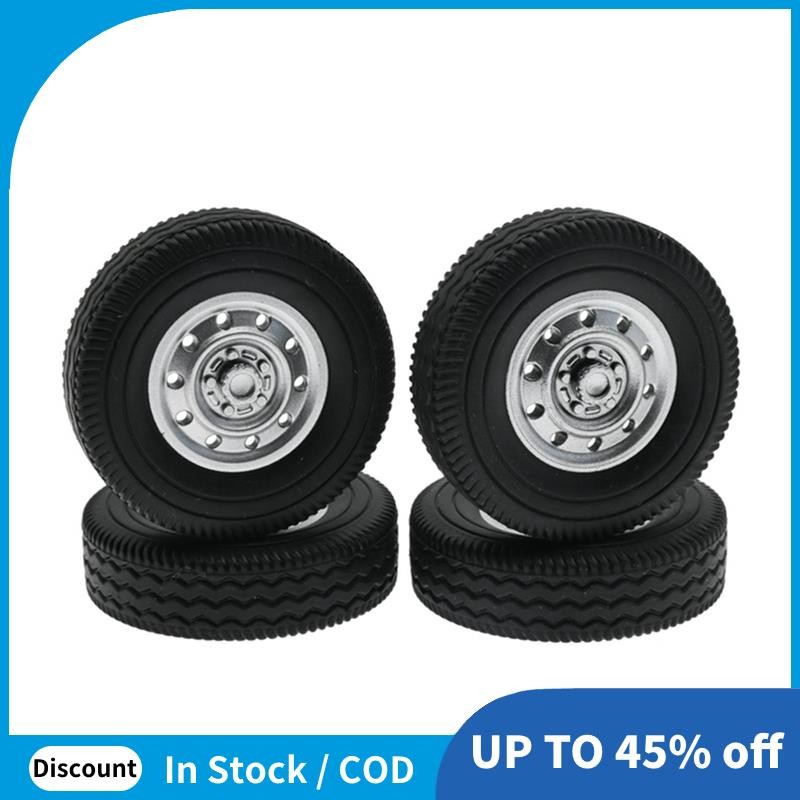 4 ชิ้นล้อยาง Tyre สําหรับ WPL D12 Mini 1/16 RC Drift รถบรรทุกรถอะไหล่อุปกรณ์เสริมทนทาน