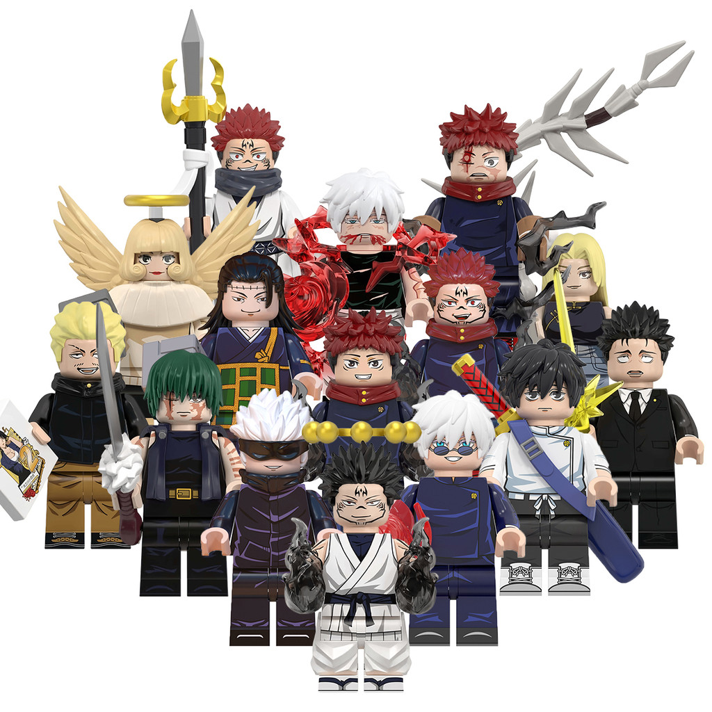 Anime Jujutsu Kaisen Action Figures Gojo Satoru Zenin Maki Ryomen Sukuma Itadori Yuji Tsukumo Yuki ของเล่นคอลเลกชันบล็อกอาคารสําหรับเด็ก