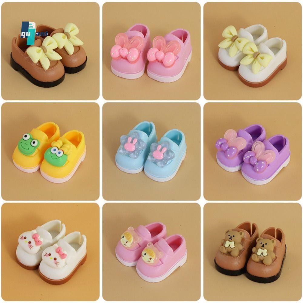 Quantumsky 1/6 ตุ๊กตารองเท้า, 1/6 ตุ๊กตาตุ๊กตาทํามือรองเท้ากาวนุ่ม, คุณภาพสูง MJD ตุ๊กตารองเท้า Bowknot BJD รองเท้าตุ๊กตาของเล่นอุปกรณ์