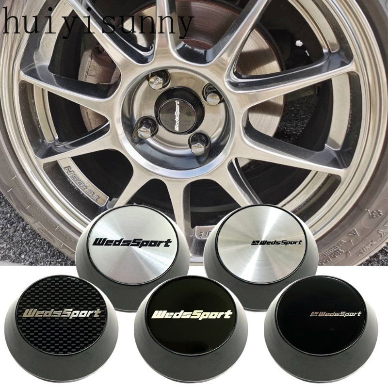 Hys 1 PC 60 มม./64 มม./65 มม./68 มม./69 มม.WedsSport ล้อกลางหมวก Weds Sport Rim Hub Caps ฝาครอบขอบรถ