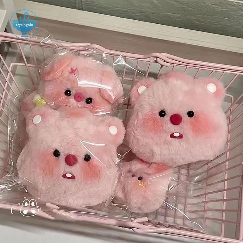 [strysingoin] น่ารัก Creative Plush Loopy Beaver จี้พวงกุญแจกระเป๋าอุปกรณ์ตกแต่ง Kawaii จี้ตุ๊กตาคู่พวงกุญแจของขวัญ TH