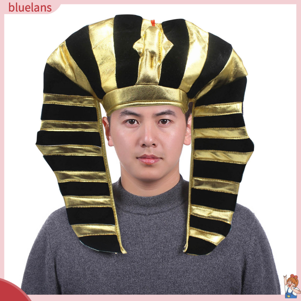 Blu คอสเพลย์อียิปต์ฟาโรห์หมวกพรรคอุปกรณ์เสริมอีสเตอร์ฟาโรห์หมวก Headwear