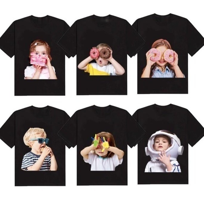 (จัดส่งตลอด 24 ชั่วโมง）Angle Officialเสื้อยืดโดนัทแขนสั้นแบรนด์เกาหลีอินเทรนด์เด็กผู้ชายผ้าฝ้ายแท้หล