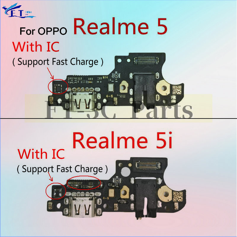 สําหรับ OPPO Realme 5 5i C3 USB Charger ชาร์จพอร์ต Dock Board ไมโครโฟน Flex Cable อะไหล่
