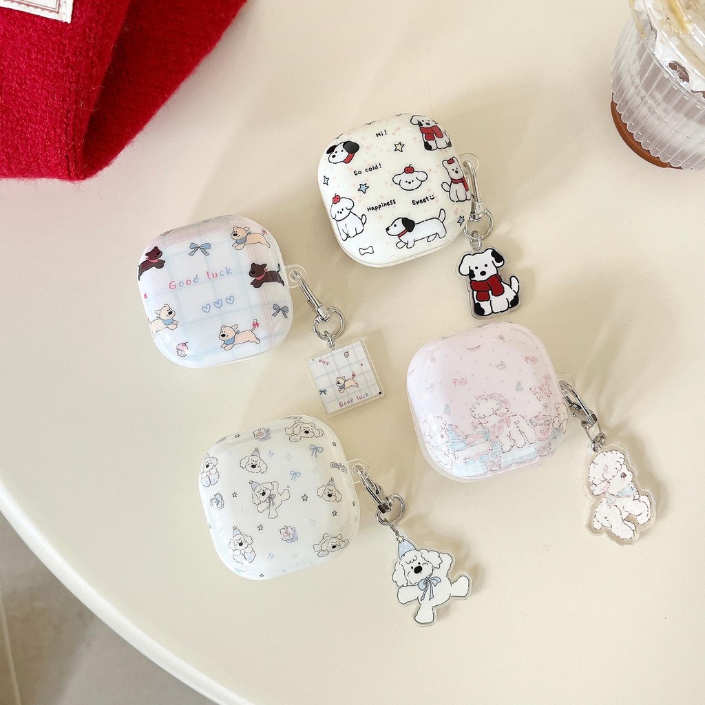 Ins Puppy แกะปลอกอ่อนสําหรับ Samsung Galaxy Buds 2 Live FE-2PRO ฝาครอบป้องกันกันกระแทกหูฟังอุปกรณ์เสริม