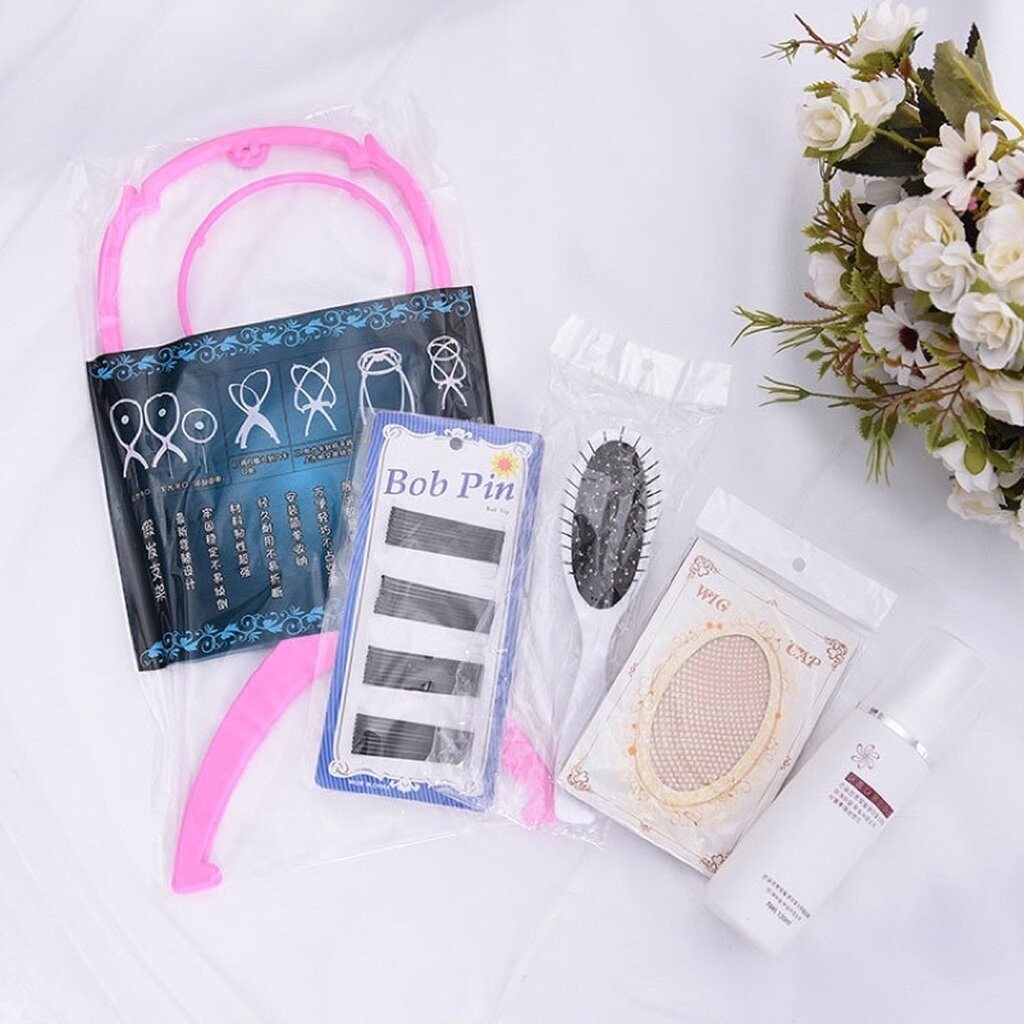 🐭พร้อมส่ง🐭 อุปกรณ์ดูแลวิกผม หวีแปรง เน็ตคลุมผม ที่วางวิก กิ๊ฟดำ สเปรย์บำรุง แก้พัน