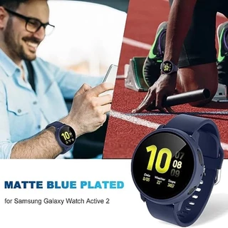 สายรัด + PC สําหรับ Samsung Galaxy นาฬิกา Active 2 สร้อยข้อมือซิลิโคนอ่อนนุ่มครอบคลุมกันชนสําหรับนาฬิกา 4/5/6/7/FE 40 มม.44 มม.ฝาครอบป้องกัน