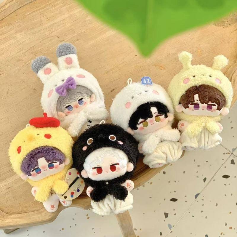 Love และ Deepspace 10 ซม.ตุ๊กตาPlushเสื้อผ้าอุปกรณ์เสริมน่ารักXavier Zayne Rafayel ralayo Sylus Qin Che Qi Yuการ์ตูนสัตว์Miniatureหมวกฤดูหนาวสวมหมวกสําหรับตุ๊กตาไอดอล