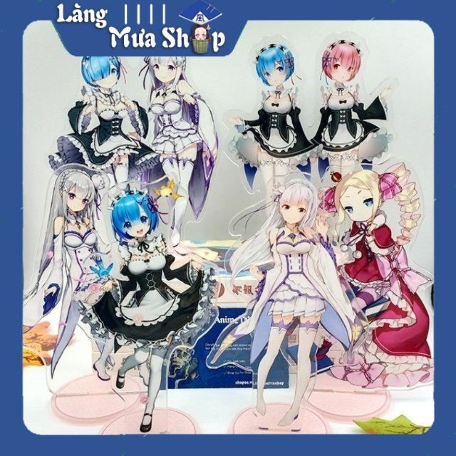 Re:zero kara อะนิเมะ/มังงะ Mica Standee รูปปั้น Hajimeru Isekai Seikatsu - พลาสติกแข็งอะคริลิค พิมพ์