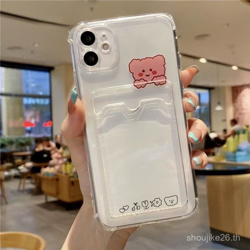 กระต่ายน่ารักเคสมือถือสำหรับ iPhone 16PROMAX iphone14โปร่งใส13pro คู่รัก12กันกระแทก7/8 ndk1