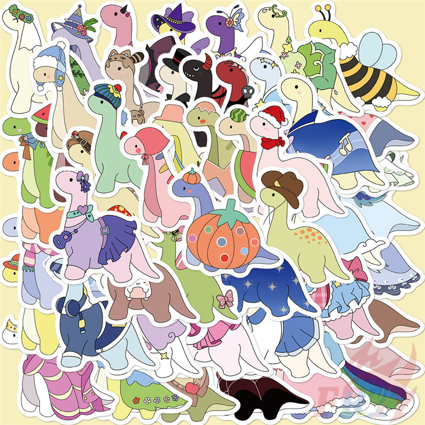 ถาม ไดโนเสาร์ตลก . สติ๊กเกอร์ Brachiosaurus Series 01 50 ชิ้น/เซ็ต DIY แฟชั่นกันน้ํา Doodle Decal สติกเกอร์