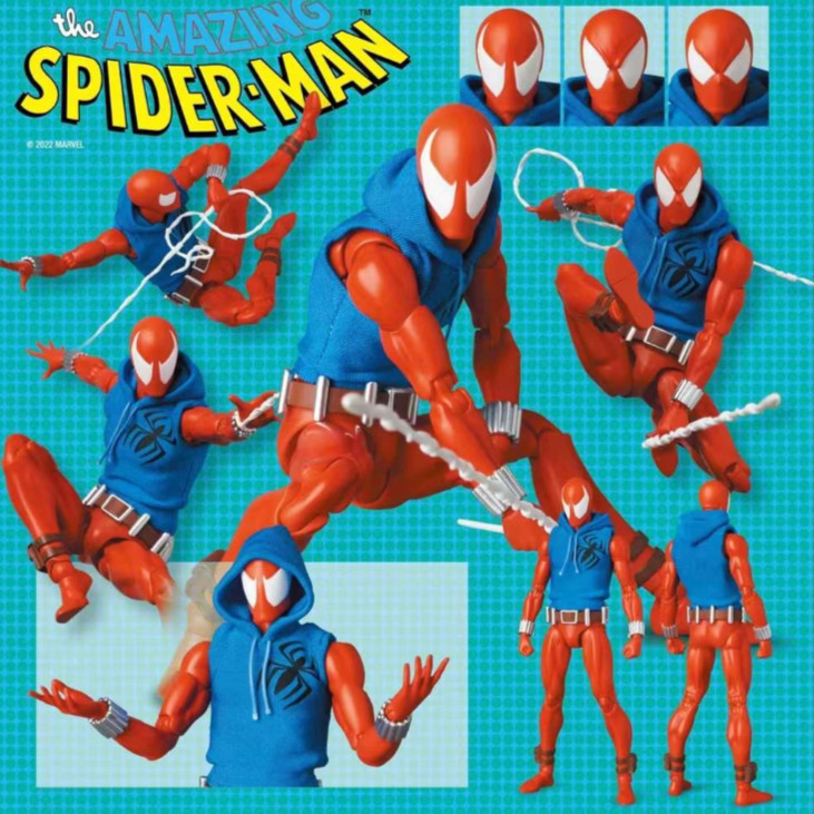 Ct Toys Scarlet Spider Action Figure Mafex 186 Ben Reily Figures Comic Ver. Spider-man Anime Collect