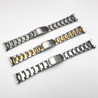 Diver Curved End สายนาฬิกาสแตนเลส 18 มม.19 มม.20 มม.21 มม.โลหะโลหะเหล็กสร้อยข้อมือผู้ชายผู้หญิงนาฬิกา Band Watchbands สําหรับ SEIKO ดําน้ํา Silver Gold Matte ขัด