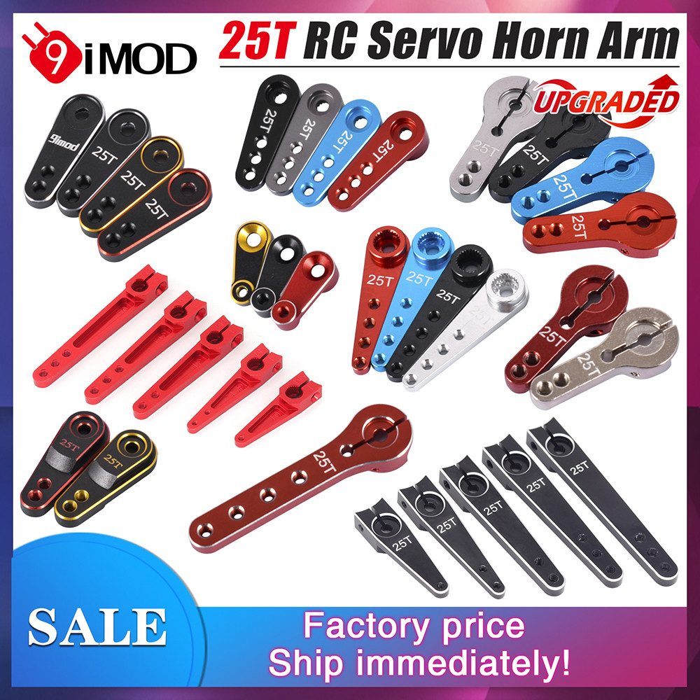 9imod 2PCS RC 25T Matal Servo Horn Arm สําหรับ 1/8 1/10 1/18 trx4m TRAXXAS RC Crawler รถ