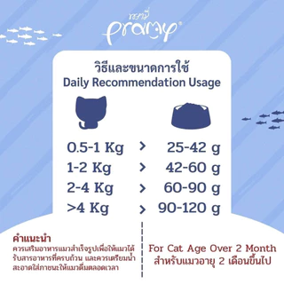 Pramy อาหารเปียกแมว อาหารลูกแมว อาหารแมวโต อาหารแมวสูงวัย สูตรใหม่ ขนาด 70g [12ซอง]
