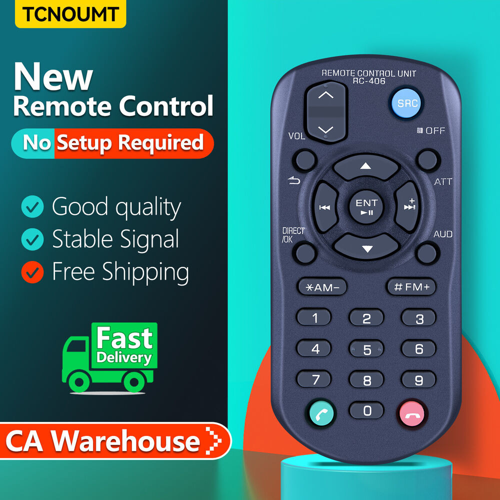 RC-406 รีโมทคอนโทรลสําหรับ Kenwood Receiver KMM-X704 KDC-X304 KDC-BT378U