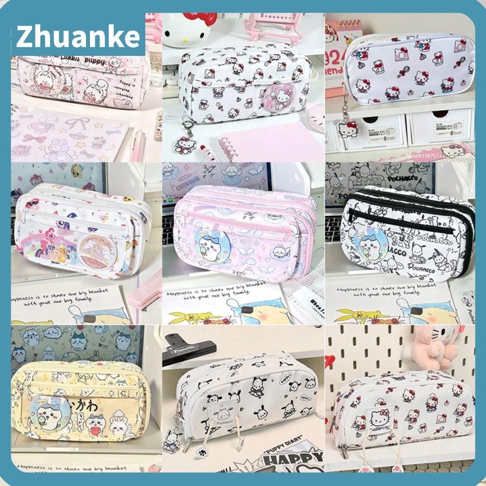 ดินสอ ZHUANKE , กระเป๋าใส่ปากกาความจุขนาดใหญ่หลายชั้น, วอลเลย์บอลกันสกปรกสไตล์มินิมอล เด็กชาย/ไคคาวะ/ถุงเก็บยาสูบนักเรียน
