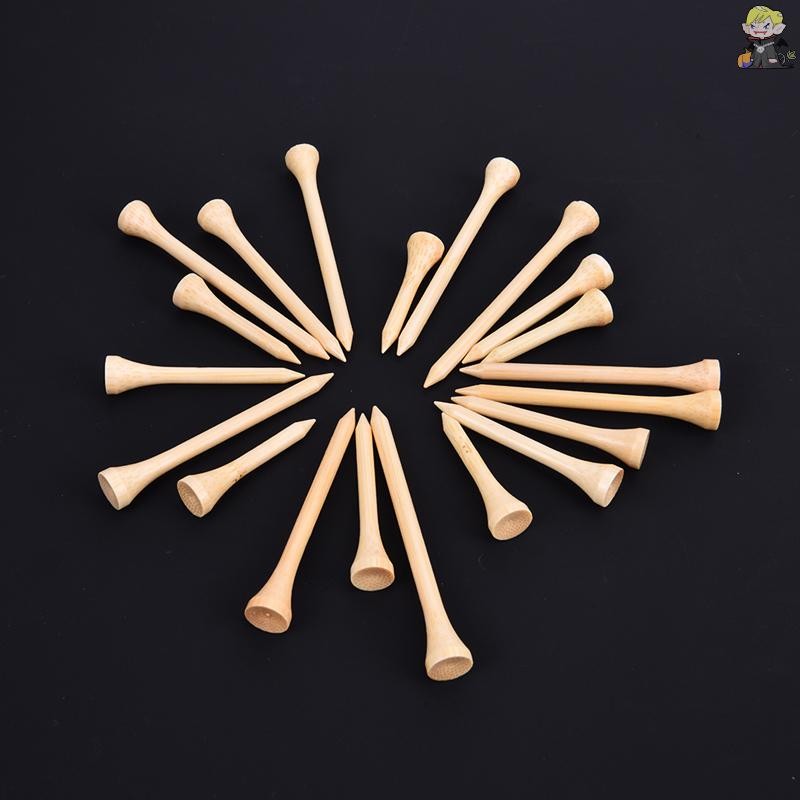 [CL] 100 ชิ้น/เซ็ต Tees กอล์ฟไม้ไผ่ Tee Golf Balls Holder 4 ขนาด Stronger กว่า Wood Tees TH