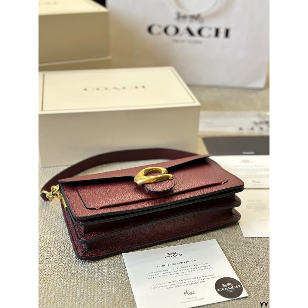 Tabby Bacchus Bag กระเป๋าสะพายแบบพกพา Original Single Cowhide แฟชั่น All-Match Original Single Cowhide หญิงกระเป๋าของขวัญกล่อง CO333333-1122