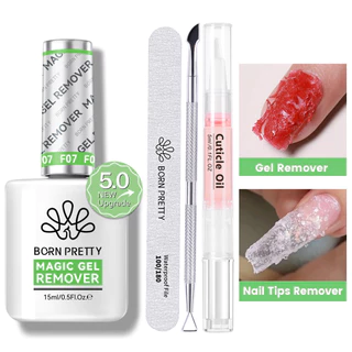 BORN PRETTY Magic Remover Nail Gel Polish Set UV Gel Polish Remove Semi Permanent Varnish 15ml