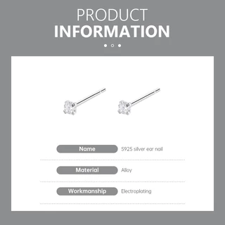 S925 ต่างหูเงินต่างหู High End Perforated ต่างหูแฟชั่นมินิแท็กหู มินิ ต่างหูสตั๊ด รูปแบบแตกต่างกัน