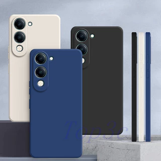 เคส Vivo Y04/Y29/Y39 5G/Y02/Y02T/Y03/Y03T/Y02S/Y100/Y15S/Y16/Y17S/Y18/Y19S/Y20/Y20S/Y20i/Y28/Y28S 5G สีธรรมดาเรียบง่ายเคสซิลิโคนป้องกันการตก YT