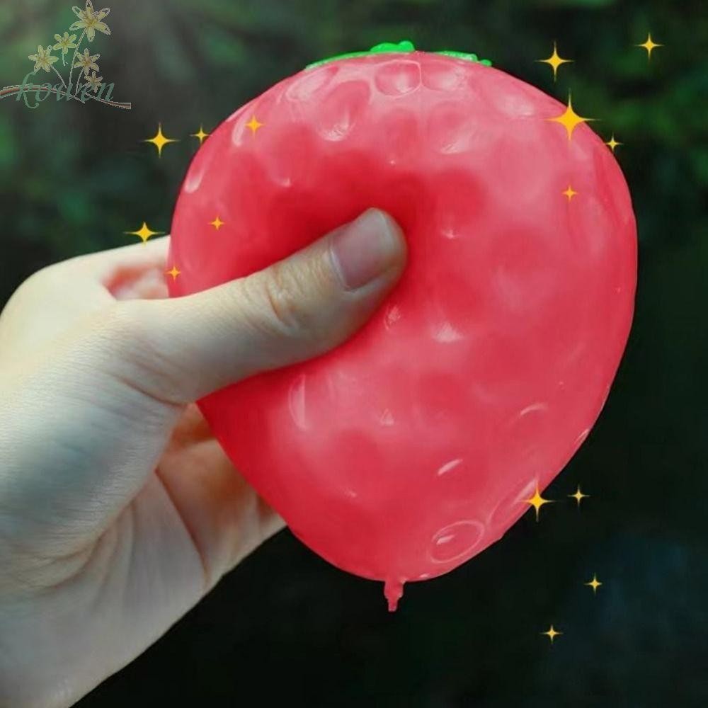 Kowen สตรอเบอร์รี่สีบีบของเล่น, Sensory Toy Fidget Toy Pinch Decompression Toy, จําลองเปลี่ยนสี TPR เด็ก Tricky ตุ๊กตาเด็ก – โปรปัง