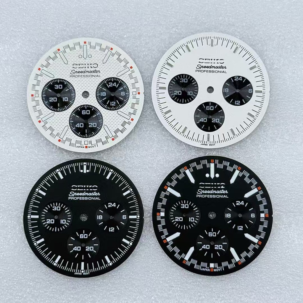 Speedmaster 32.5mm Dial Modification Accessories Multi-Function Timing 6-Need Dial VK63 Movement Sub