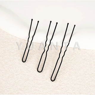 Yuanta 50Pcs กิ๊บตัวยู U กิ๊บดำ ปลอดภัย กิ๊บพิธีการ เครื่องมือจัดแต่งทรงผม Hairpin