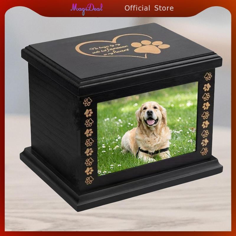 [MAGIDEAL] Pet Cremation Urn ที่ระลึกพร้อมกรอบรูปกล่องอนุสรณ์งานศพไม้