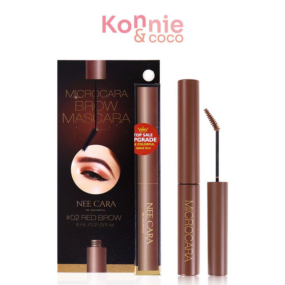 NEE CARA Microcara Brow Mascara 6g #02 นี คาร่า มาสคาร่าคิ้ว หัวแปรงเรียวเล็ก. – โปรปัง