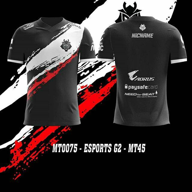 Jersey Esport G2 FULLPRINT ฟรีตํานานมือถือแบบกําหนดเอง aov pes freefire pubg