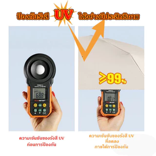 UPF50+ ร่มพกพาขนาดเล็ก ร่มพับขนาดเล็กมากมาพร้อมกระเป๋าสวยเก๋ร่ม ร่มกะทัดรัด ป้องกันแดดUV กันฝน Umbrella แบบพกพา