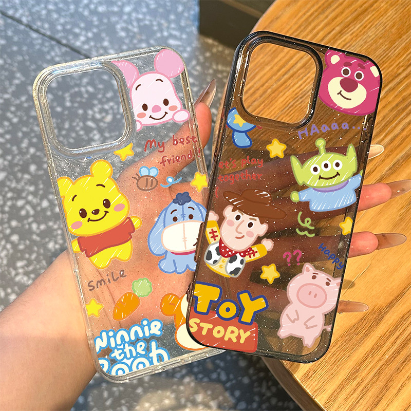 สำหรับ iphone 13 11 12 เคสไอโฟน 15 16 14 PRO MAX X XS MAX XR 7/8PLUS ตัวการ์ตูน แอปเปิ้ลโทรศัพท์ ส่งจากไทย เรืองแสง - รูปที่ 5