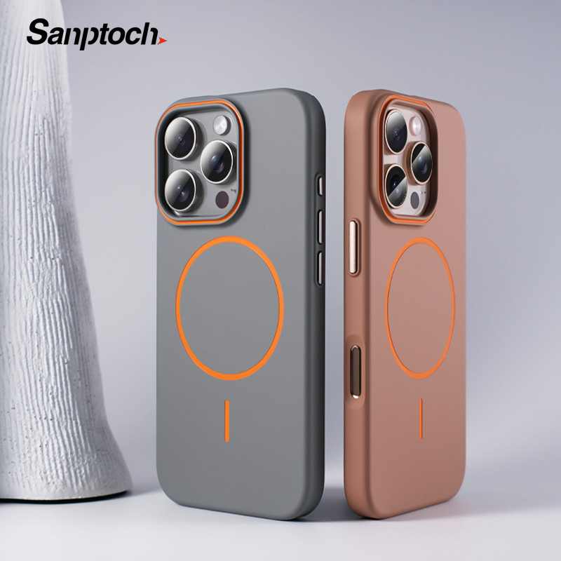 Sanptoch สําหรับแม่เหล็ก Matte Skin-friendly เคสโทรศัพท์สําหรับ Phone 16 15 14 13 Pro Max ฝาครอบพีซี