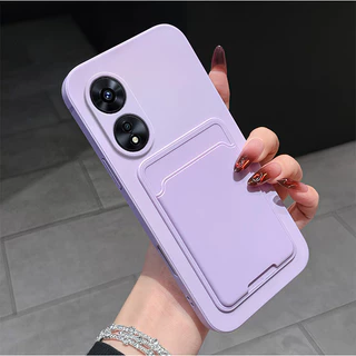 กันกระแทก case สําหรับ OPPO A17 A17K A38 A18 A60 A97 A98 4G 5G เคสโทรศัพท์ TPU ใหม่การ์ดแพ็คเคสโทรศัพท์