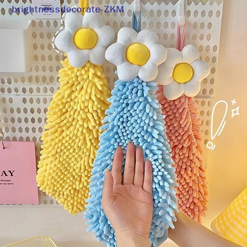 [ความสดใส] ผ้าเช็ดมือแห้งเร็วสําหรับห้องครัวห้องน้ําหนาดูดซับจานผ้าทําความสะอาดดอกไม้ดวงอาทิตย์ใหญ่ประเภทตาข่ายเนื้อ [ไทย]