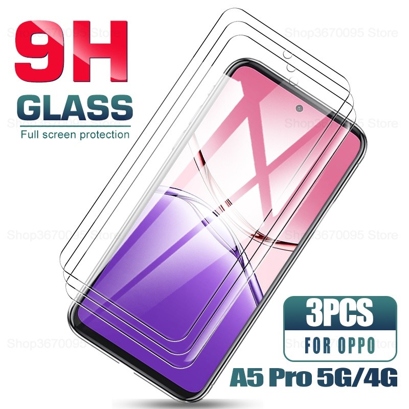 3PCSฟิล์มนิรภัยสําหรับOppo Reno A5 Pro 4G/5Gป้องกันหน้าจอOppo A5m A5x A5Mกระจกด้านหน้า