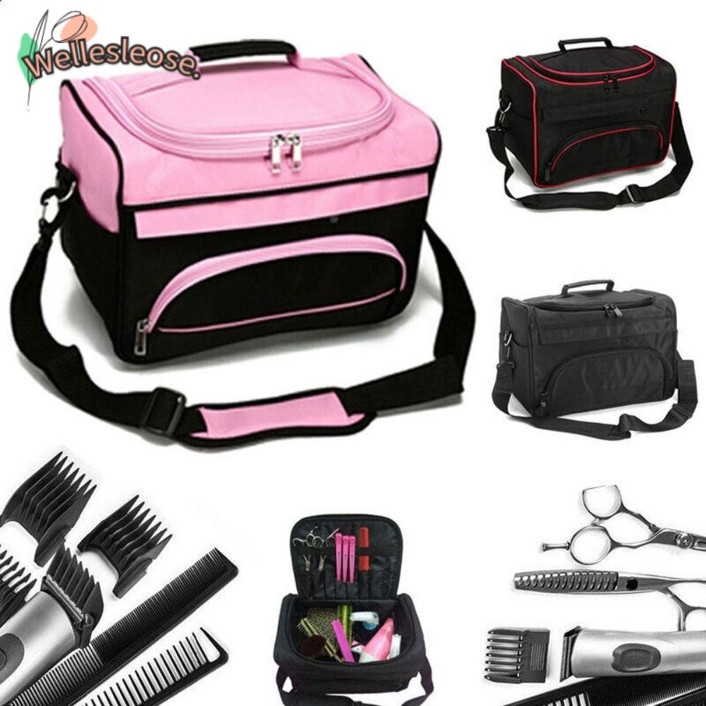 WELLE กระเป๋าเครื่องมือทําผมขนาดใหญ่กระเป๋าตัดผมสําหรับเดินทางมัลติฟังก์ชั่นความจุขนาดใหญ่