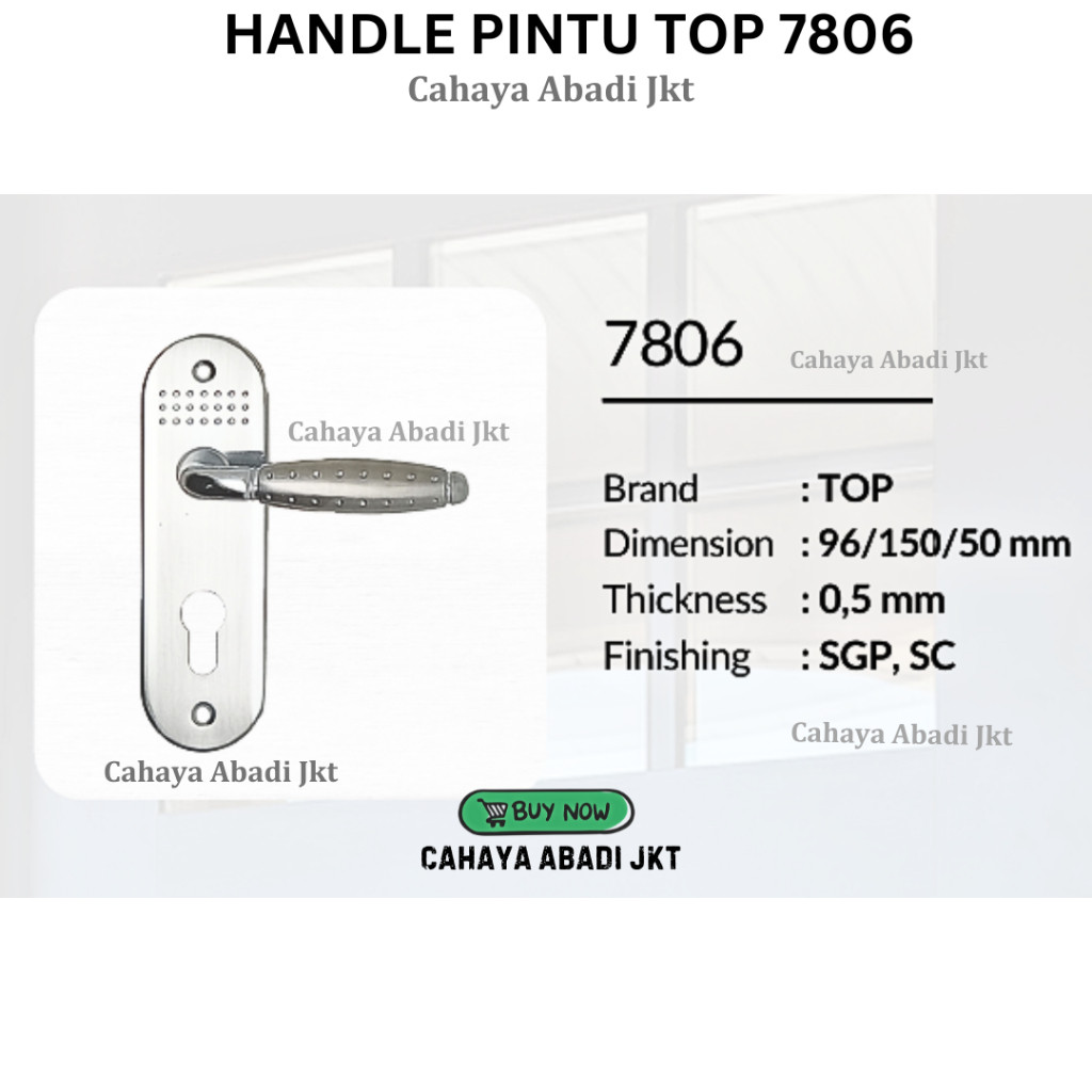 มือจับ TOP Napoli Series 7806 SC / มือจับประตูขนาดเล็ก TOP 7806 NB/CP