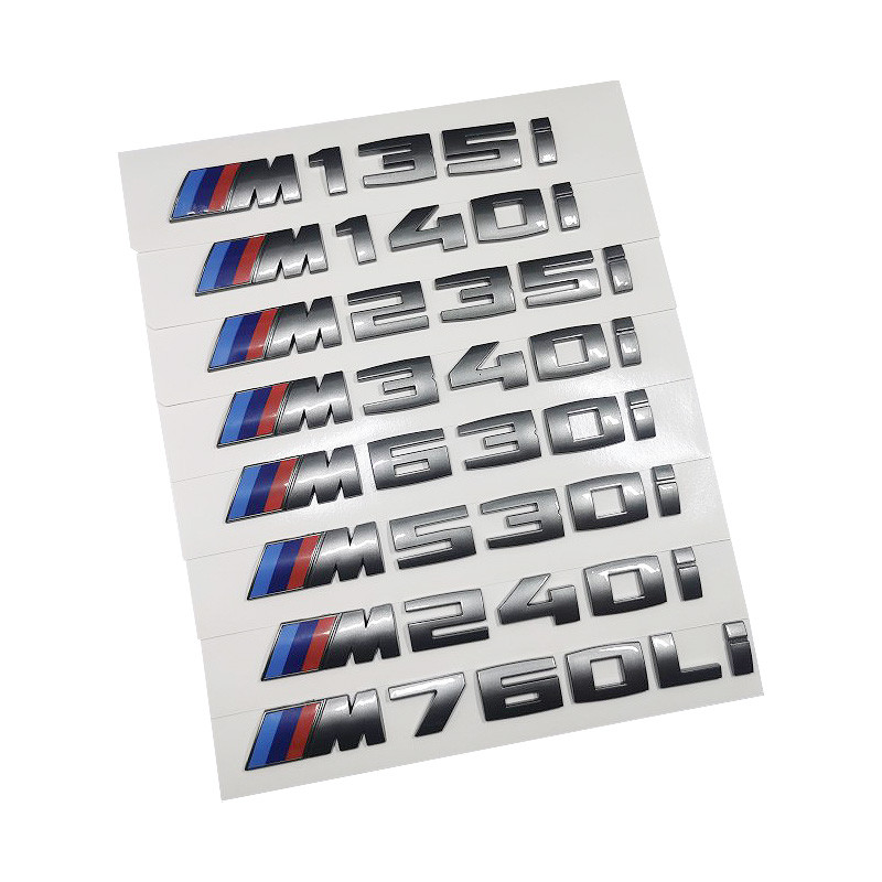 สีเทาสี ABS รถด้านหลังสติกเกอร์สัญลักษณ์สําหรับ BMW M330i M340i M550i M240i M135i M530i M535i M650i 