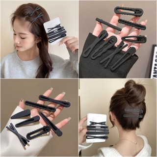 กิ๊บติดผมสีดําสําหรับผู้หญิงแบบเรียบง่ายสําหรับคลิปหน้าม้าหน…